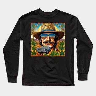 Stoner Hippie Retro Cowboy Vibes 2 Long Sleeve T-Shirt